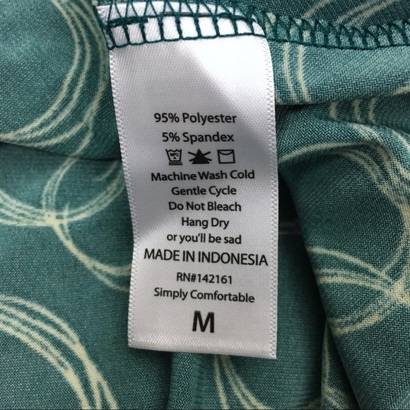 LULAROE Azure Skirt Circles Scribble Print Boho Festival Knee Length Size Medium - Picture 8 of 10